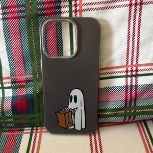 Brown Ghost Design iPhone 14 Pro Case